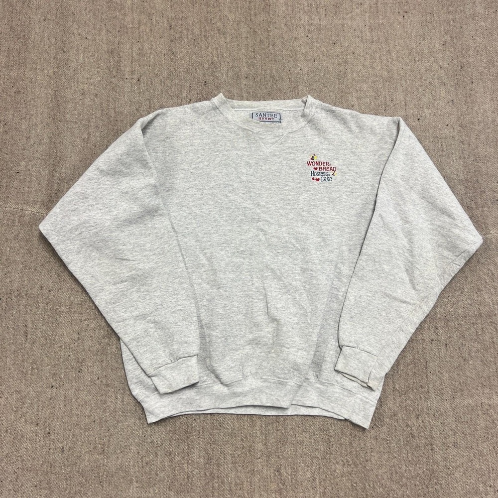 Vintage Wonder Bread Sweatshirt Mens Medium Gray 1990s Hostess Cake